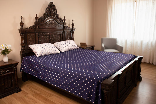 Cotton Blue dotted
