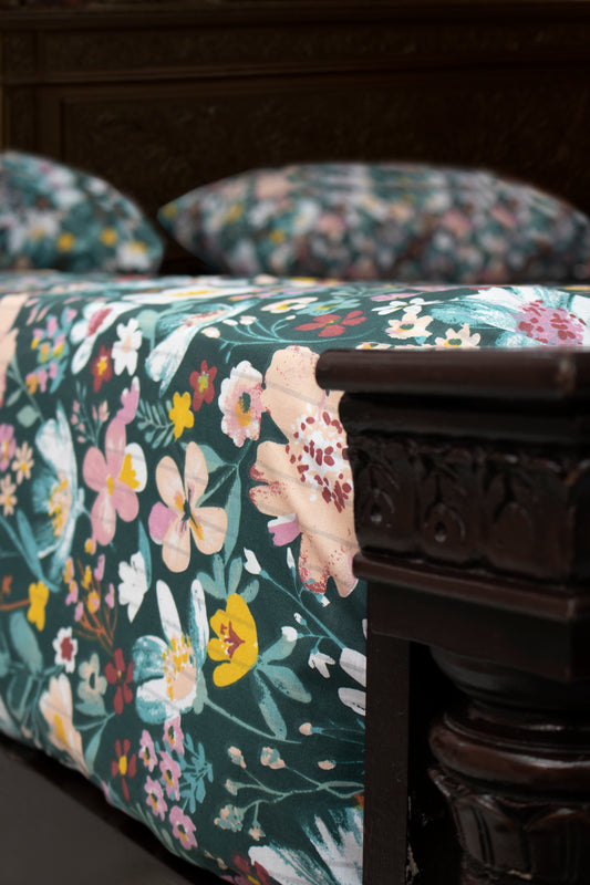 Cotton Green Floral