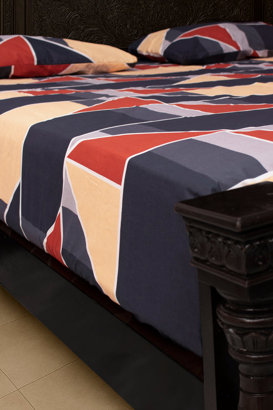 Cotton Blue Red Patterned